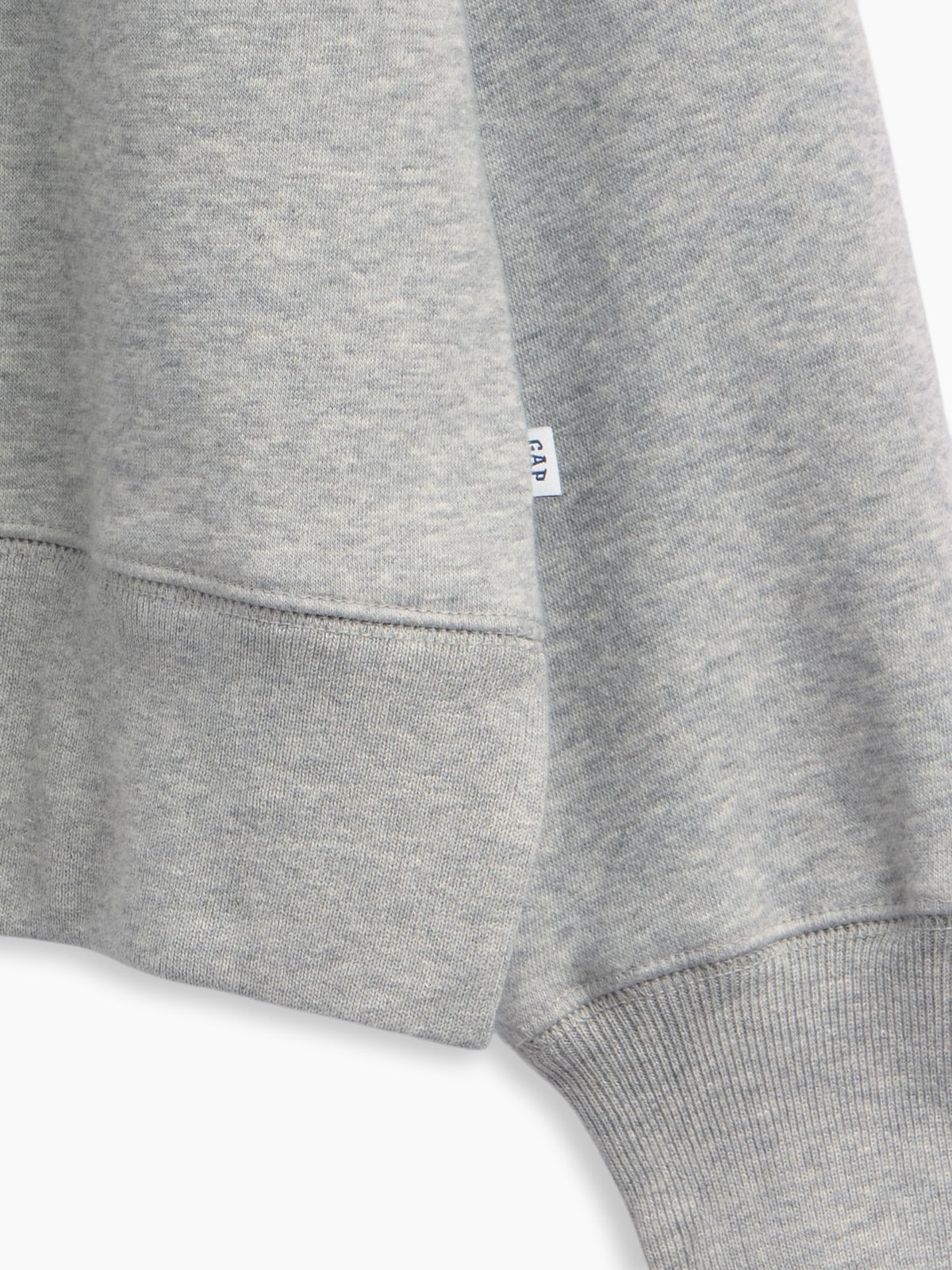 Gap Kids VintageSoft Oversized Split-Hem Sweatshirt in Grey, split hem detail