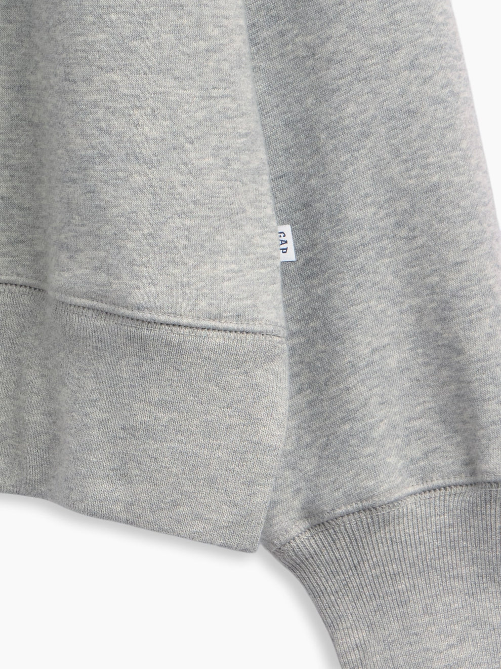 Gap Kids VintageSoft Oversized Split-Hem Sweatshirt in Grey, split hem detail