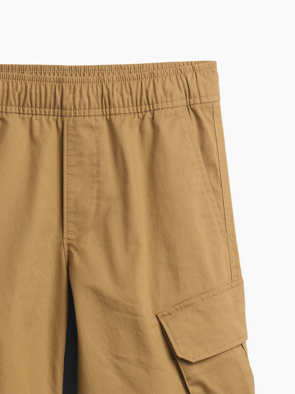 Gap Kids Quick-Dry Easy Cargo Pants in Mission tan, waistband and cargo pocket detail