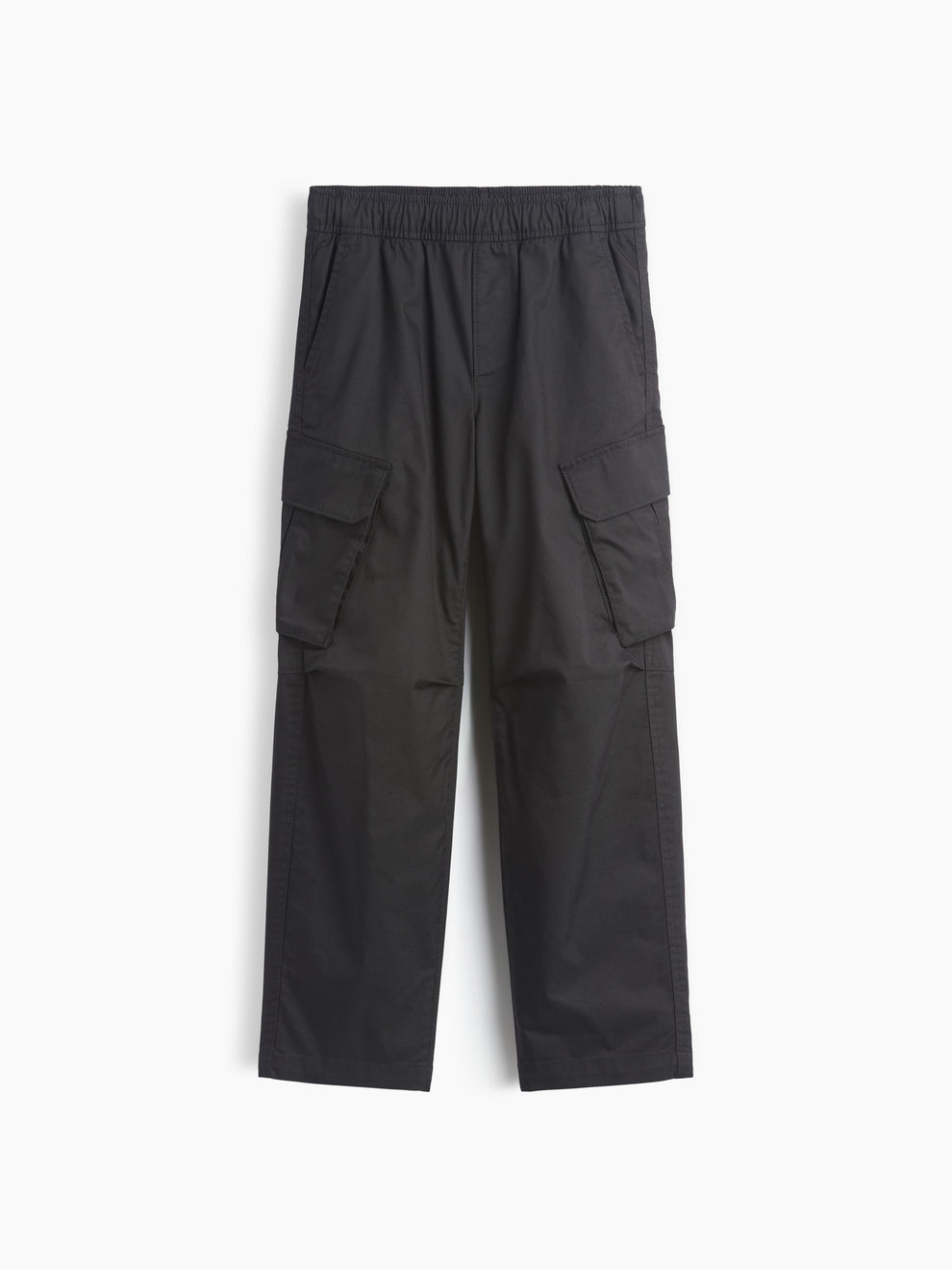 Gap Kids Quick-Dry Easy Cargo Pants in Black, product-only front view