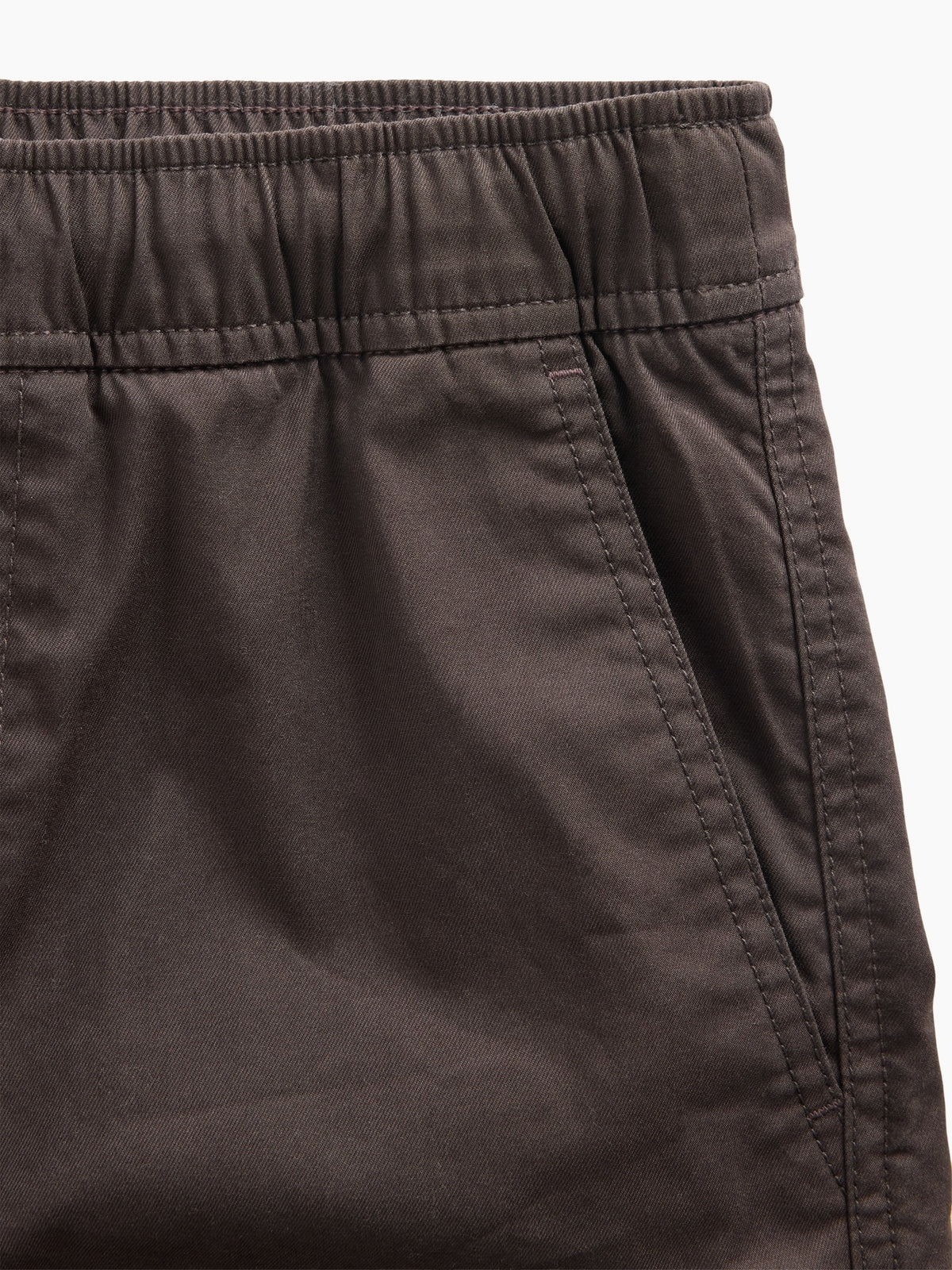 Gap Kids Double-Knee Quick-Dry Pants in Terra brown, waistband and pocket detail