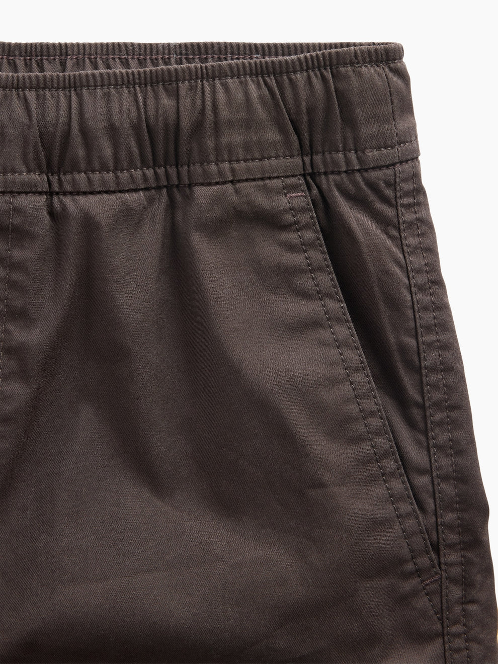 Gap Kids Double-Knee Quick-Dry Pants in Terra brown, waistband and pocket detail