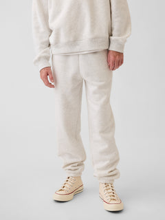Gap Kids VintageSoft Relaxed Joggers in Pale heather grey, front view on a child model