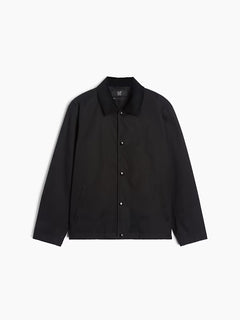 Gap × A.P.C. Coated Canvas Coach Jacket in Black - flat front view