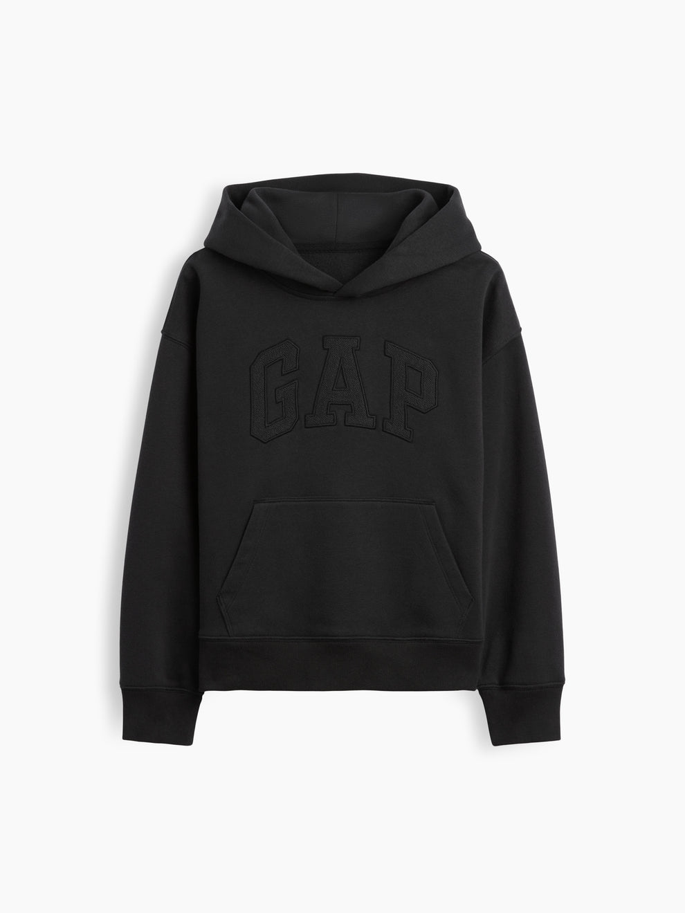 Gap Kids VintageSoft Relaxed Logo Hoodie in Moonless night, product-only front view
