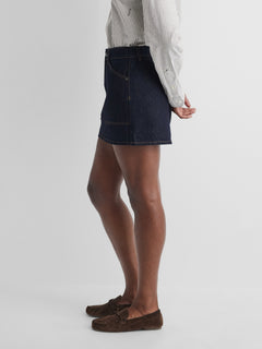 Gap × A.P.C. Denim Mini Skirt in Rinse Siene - alternate view 2