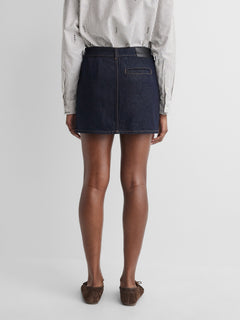Gap × A.P.C. Denim Mini Skirt in Rinse Siene - alternate view 3