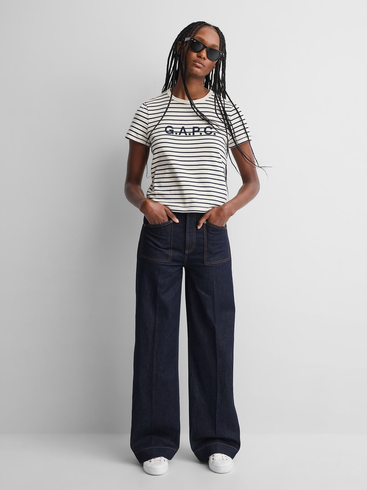 Gap × A.P.C. Logo T-Shirt in Optic White - alternate view 2