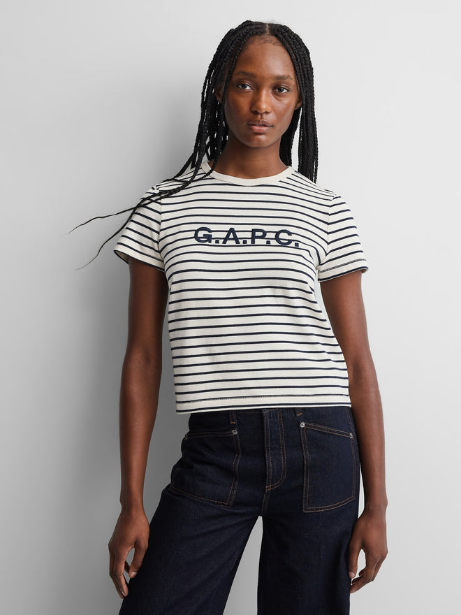Gap × A.P.C. Logo T-Shirt in Optic White