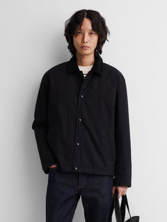 Gap × A.P.C. Coated Canvas Coaches Jacket in Black