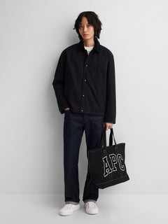 Gap × A.P.C. Coated Canvas Coaches Jacket in Black - alternate view 1