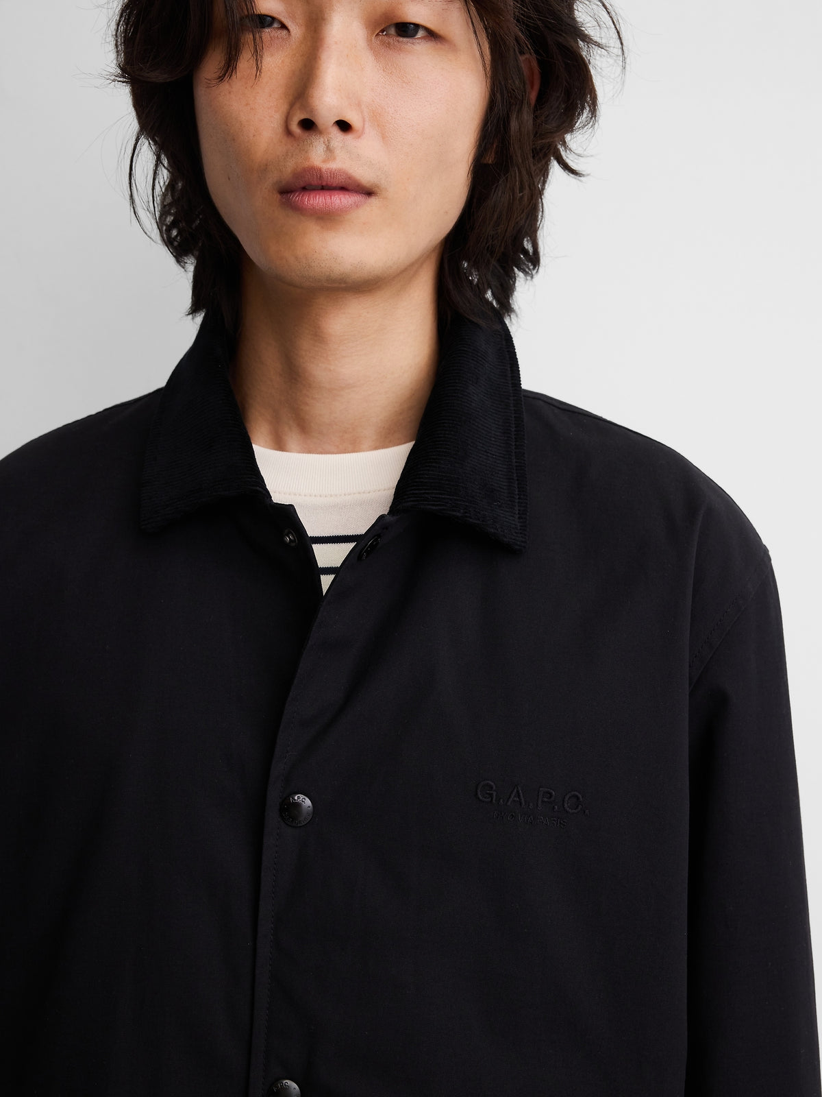 Gap × A.P.C. Coated Canvas Coaches Jacket in Black - alternate view 4