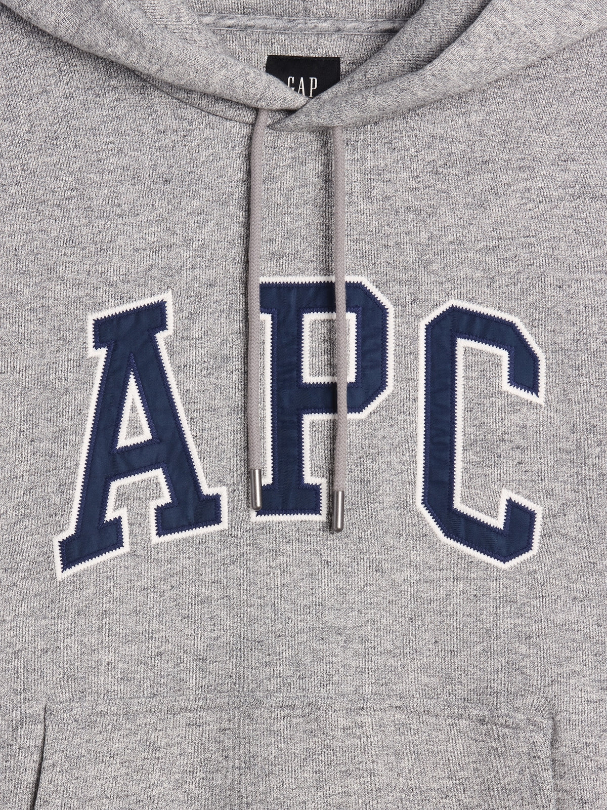 Gap × A.P.C. Extra Heavyweight Logo Hoodie in Heather Grey - alternate view 4