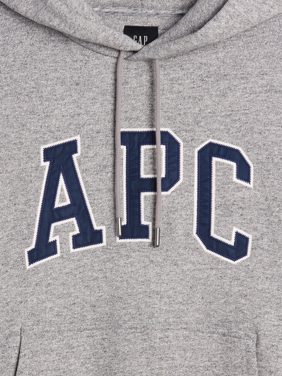 Gap × A.P.C. Extra Heavyweight Logo Hoodie in Heather Grey - alternate view 4