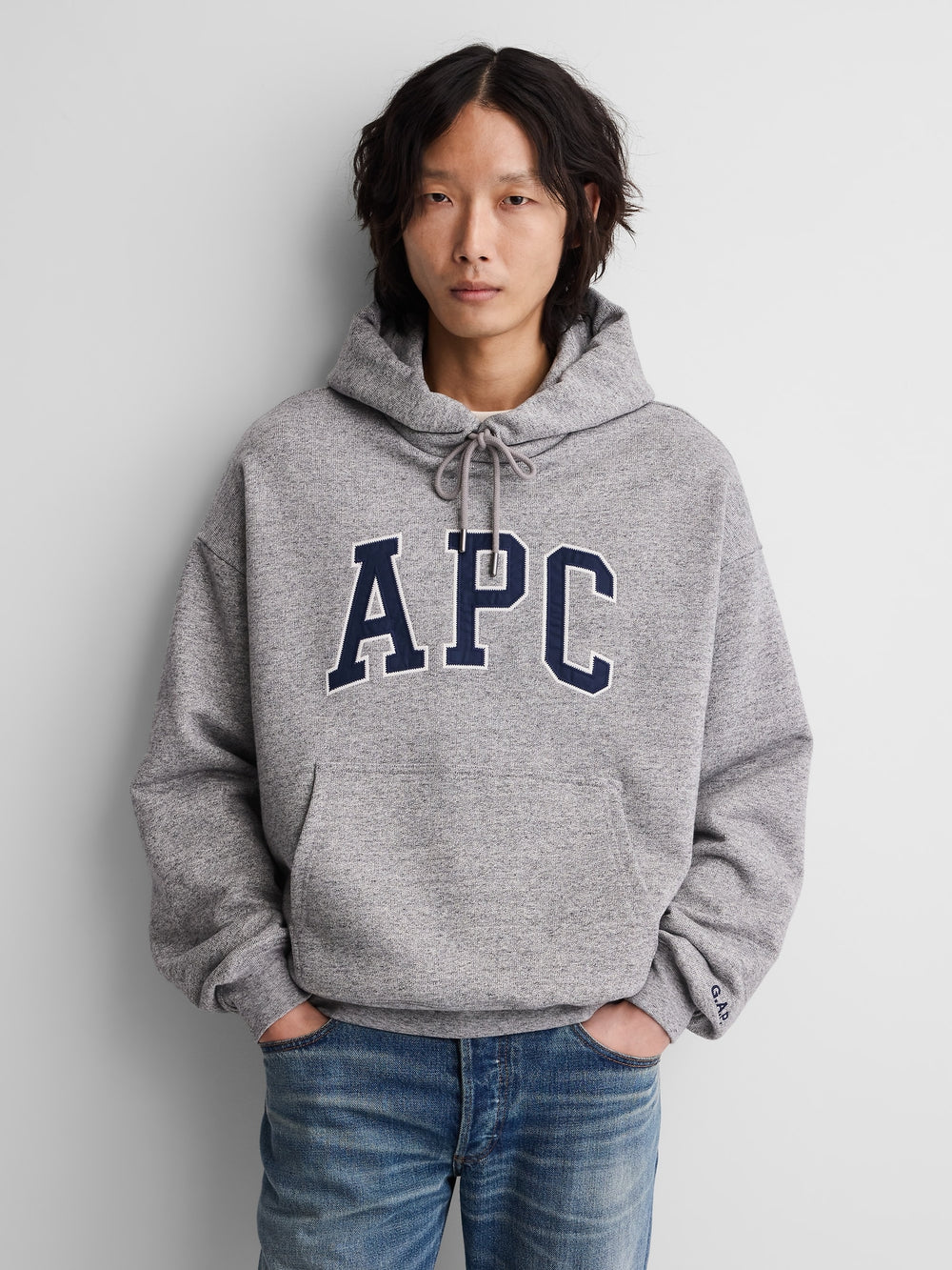 Gap × A.P.C. Extra Heavyweight Logo Hoodie - Heather Grey - Z