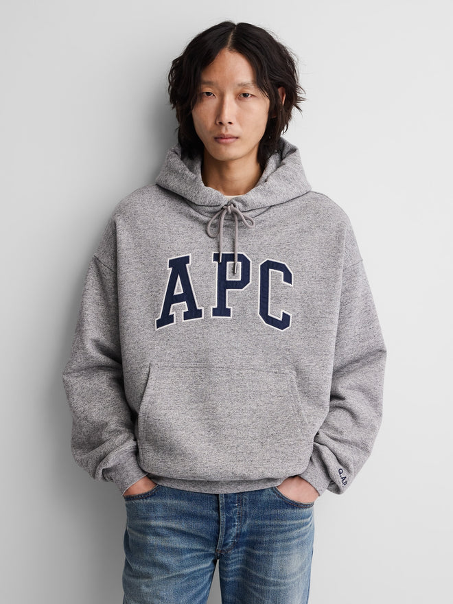 Gap × A.P.C. Extra Heavyweight Logo Hoodie - Heather Grey - Z
