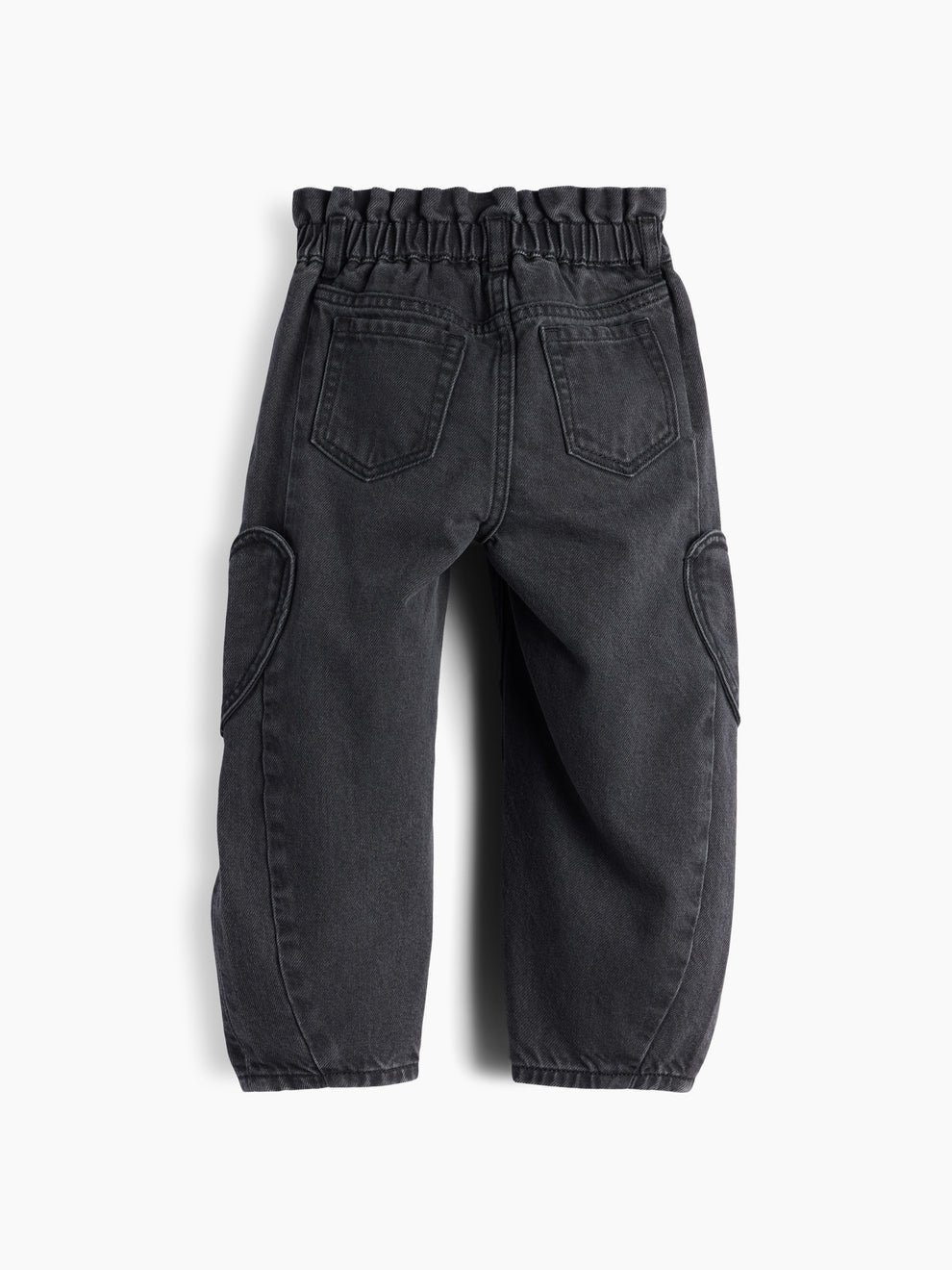 Gap Baby & Toddler Heart Pocket Horseshoe Jeans in Black wash, product-only back view
