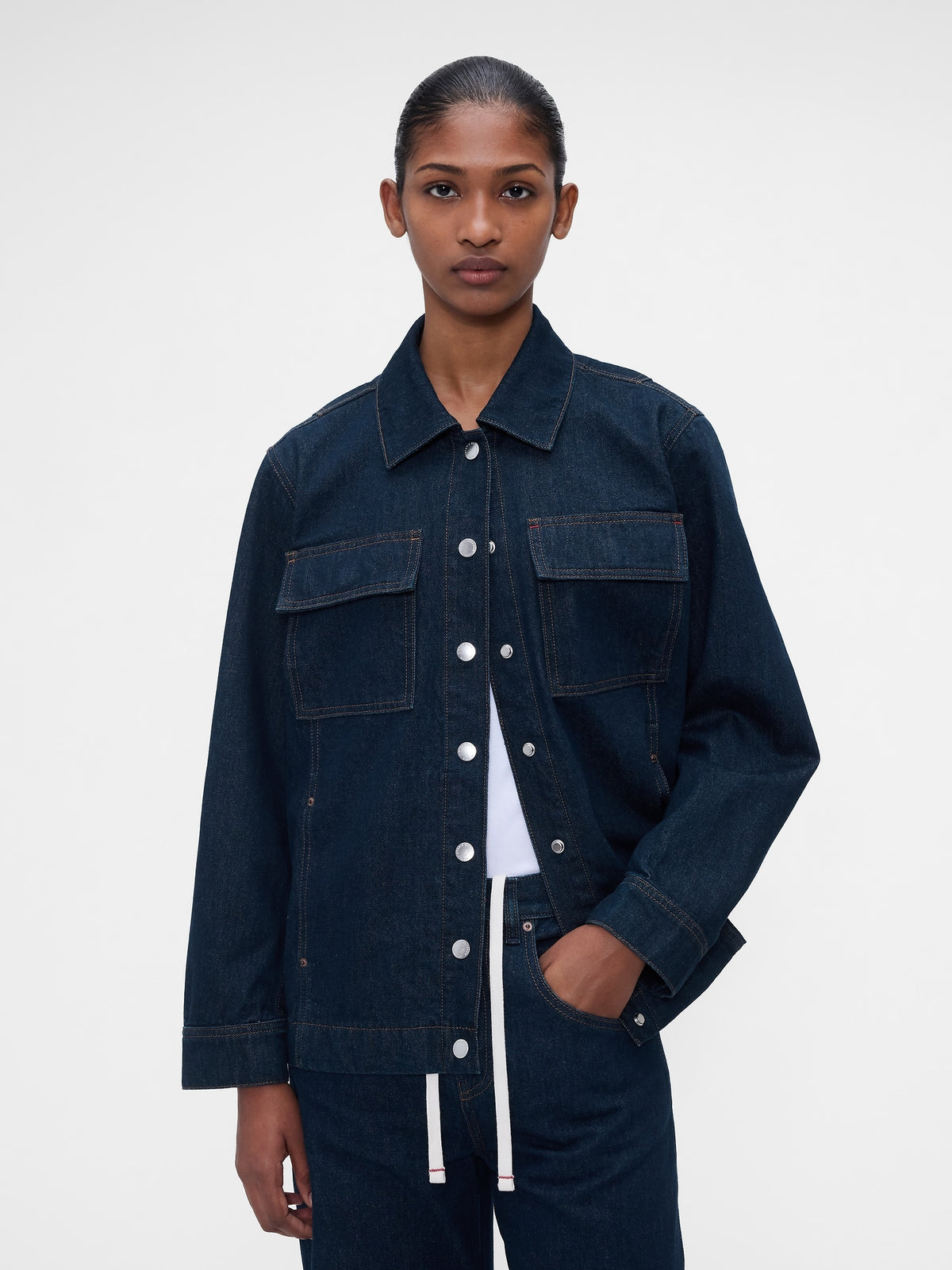 Gap × Victoria Beckham Denim Shirt Jacket | GAP Australia
