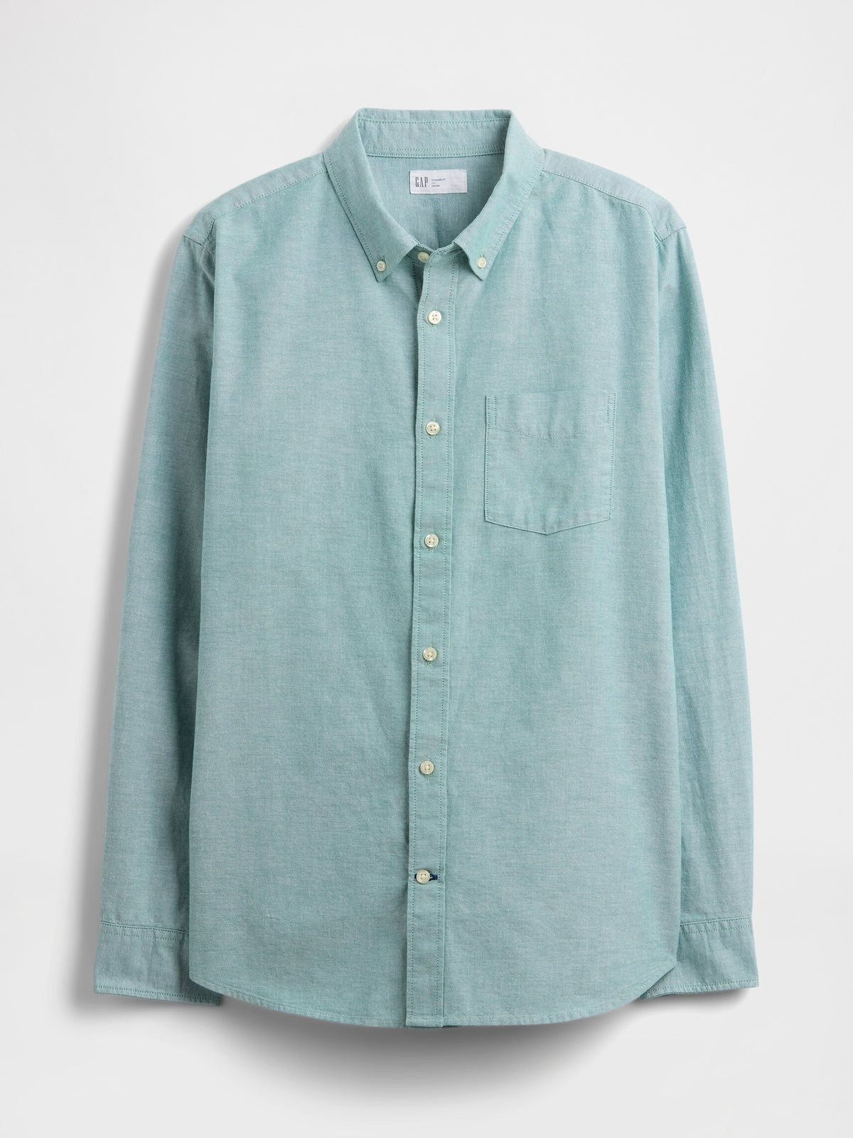 Gap Oxford Shirt in new algae green, product-only front view