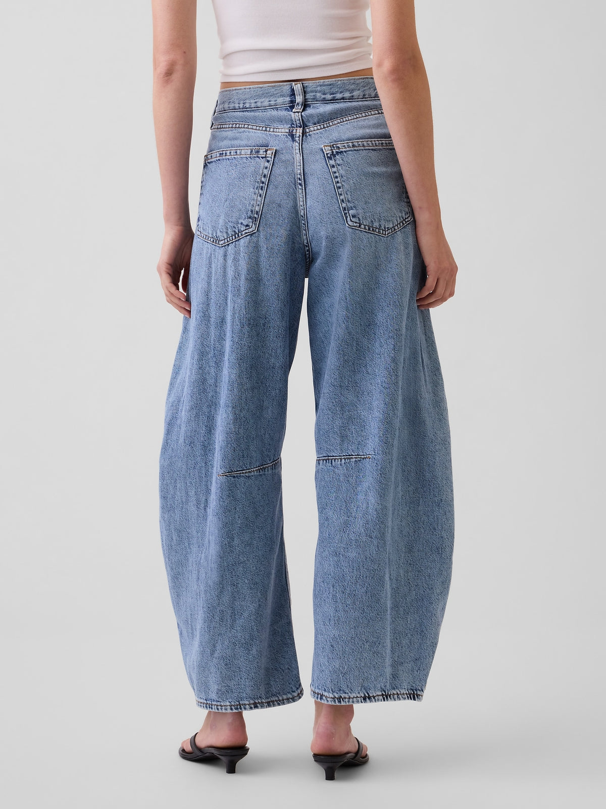 High Rise UltraSoft Horseshoe Jeans - Medium indigo