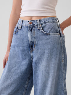 High Rise UltraSoft Horseshoe Jeans - Medium indigo