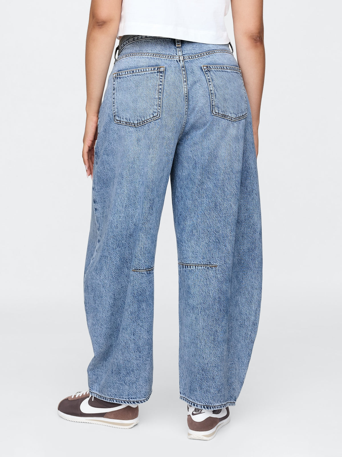 High Rise UltraSoft Horseshoe Jeans - Medium indigo