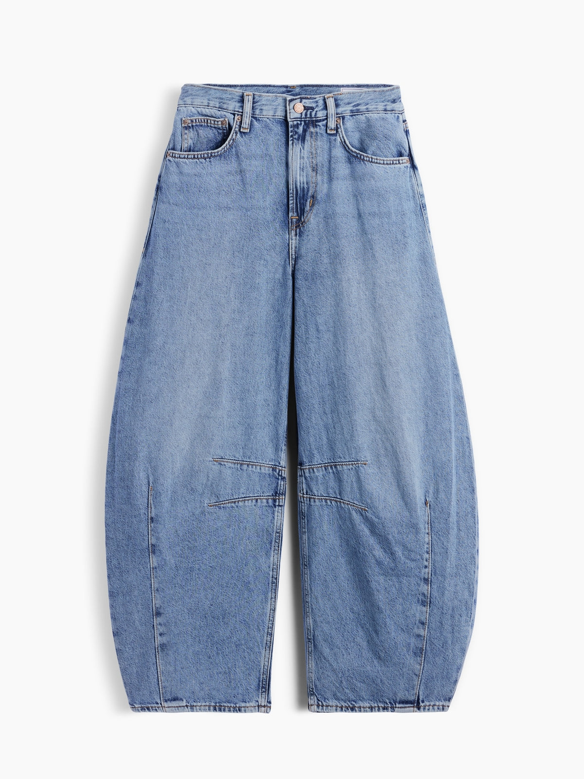 High Rise UltraSoft Horseshoe Jeans - Medium indigo
