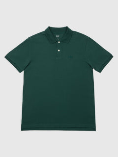 Gap Logo Pique Polo Shirt - Deep Hunter - Front