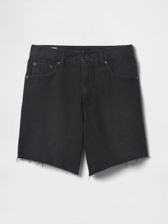 8" Mid Rise '90s Loose Denim Bermuda Shorts - Black