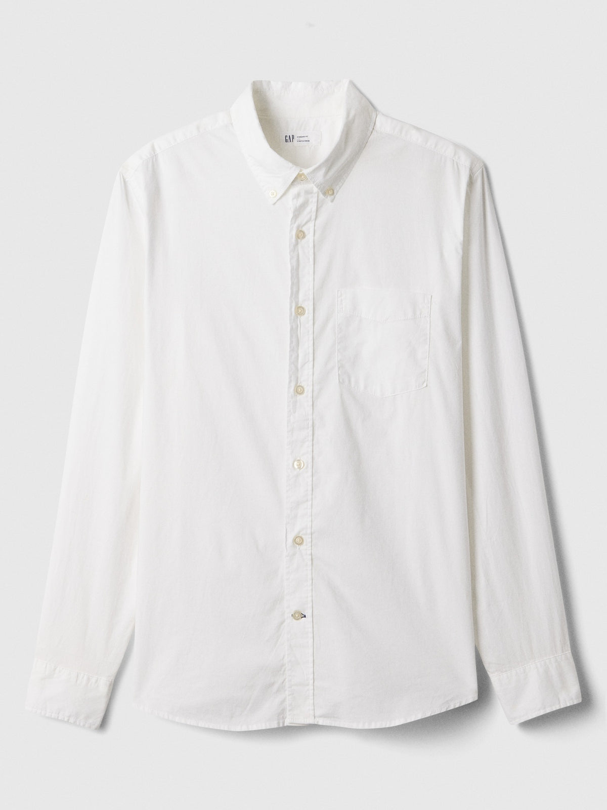 Stretch Poplin Shirt in Standard Fit - optic white