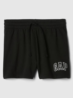 Gap Logo Shorts in true black, product-only front view