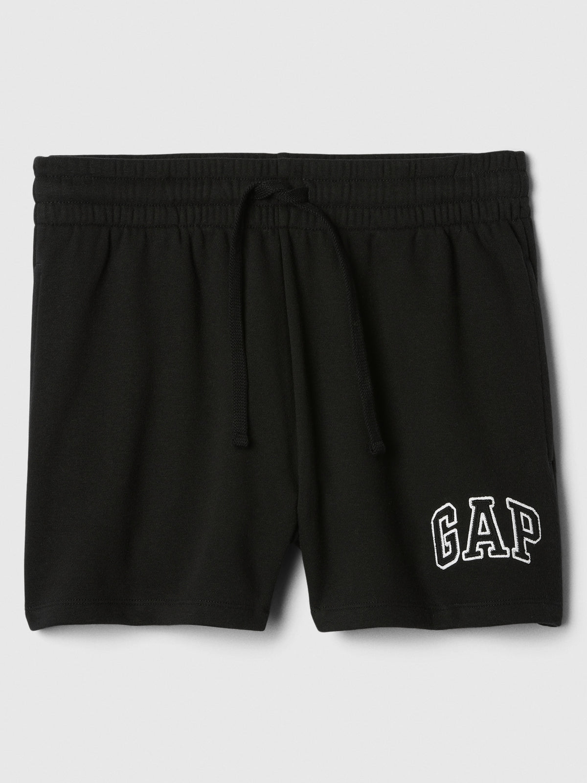 Gap Logo Shorts in true black, product-only front view