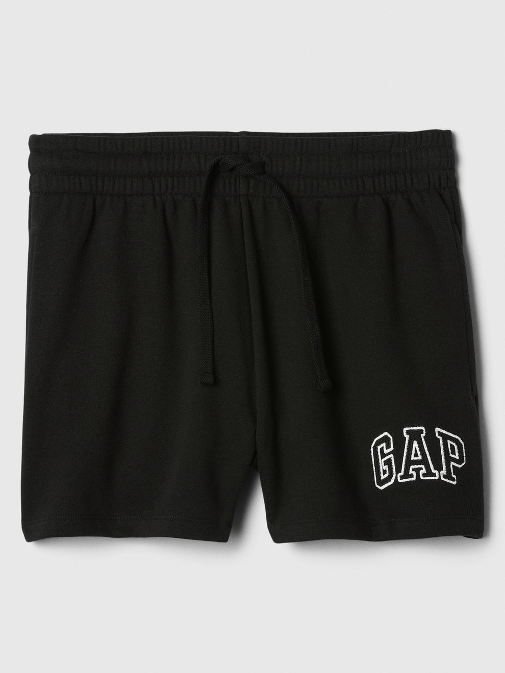 Gap Logo Shorts in true black, product-only front view