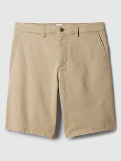Gap 9" Essential Khaki Shorts in iconic khaki, product-only front view