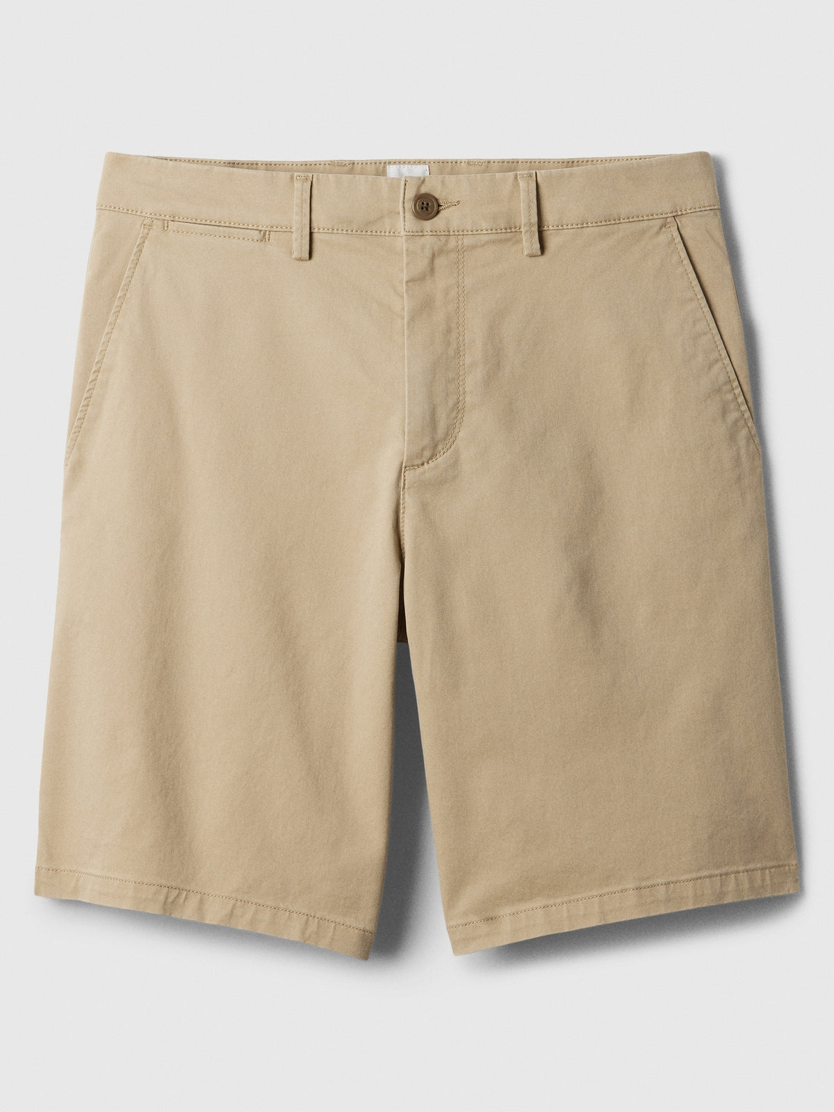 Gap 9" Essential Khaki Shorts in iconic khaki, product-only front view