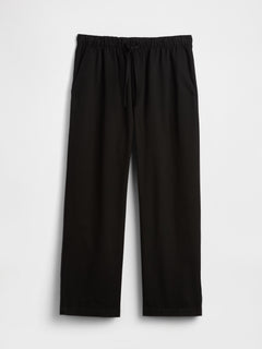 Mid Rise Easy Twill Pants - Black
