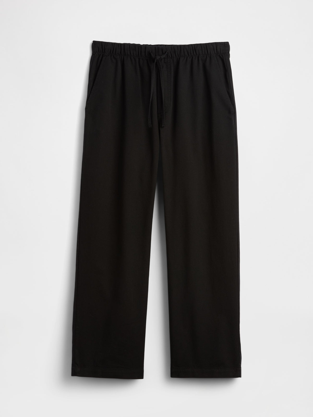 Mid Rise Easy Twill Pants - Black