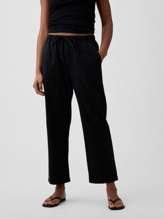Mid Rise Easy Twill Pants - Black