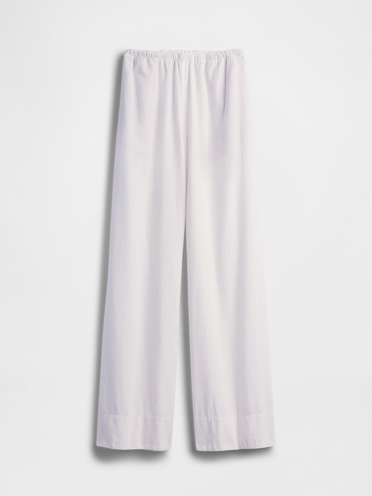 Linen-Blend Easy Wide-Leg Pants - New off white