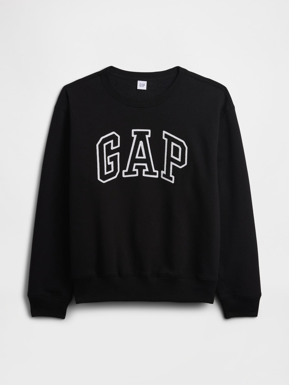Gap Logo Sweatshirt in Black, product-only front view