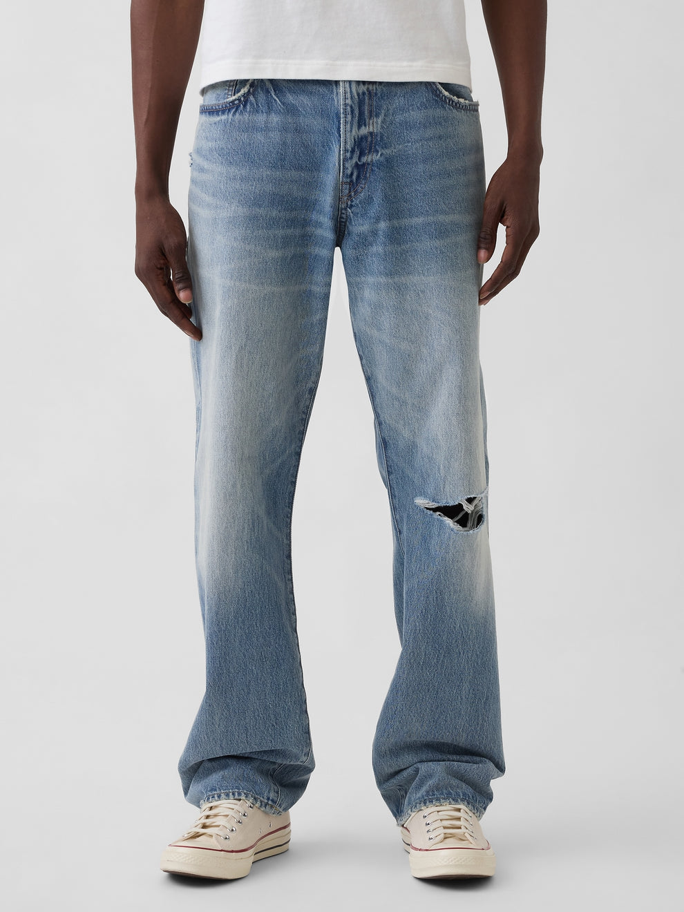 Relaxed Straight Jeans - MEDIUM WASH
