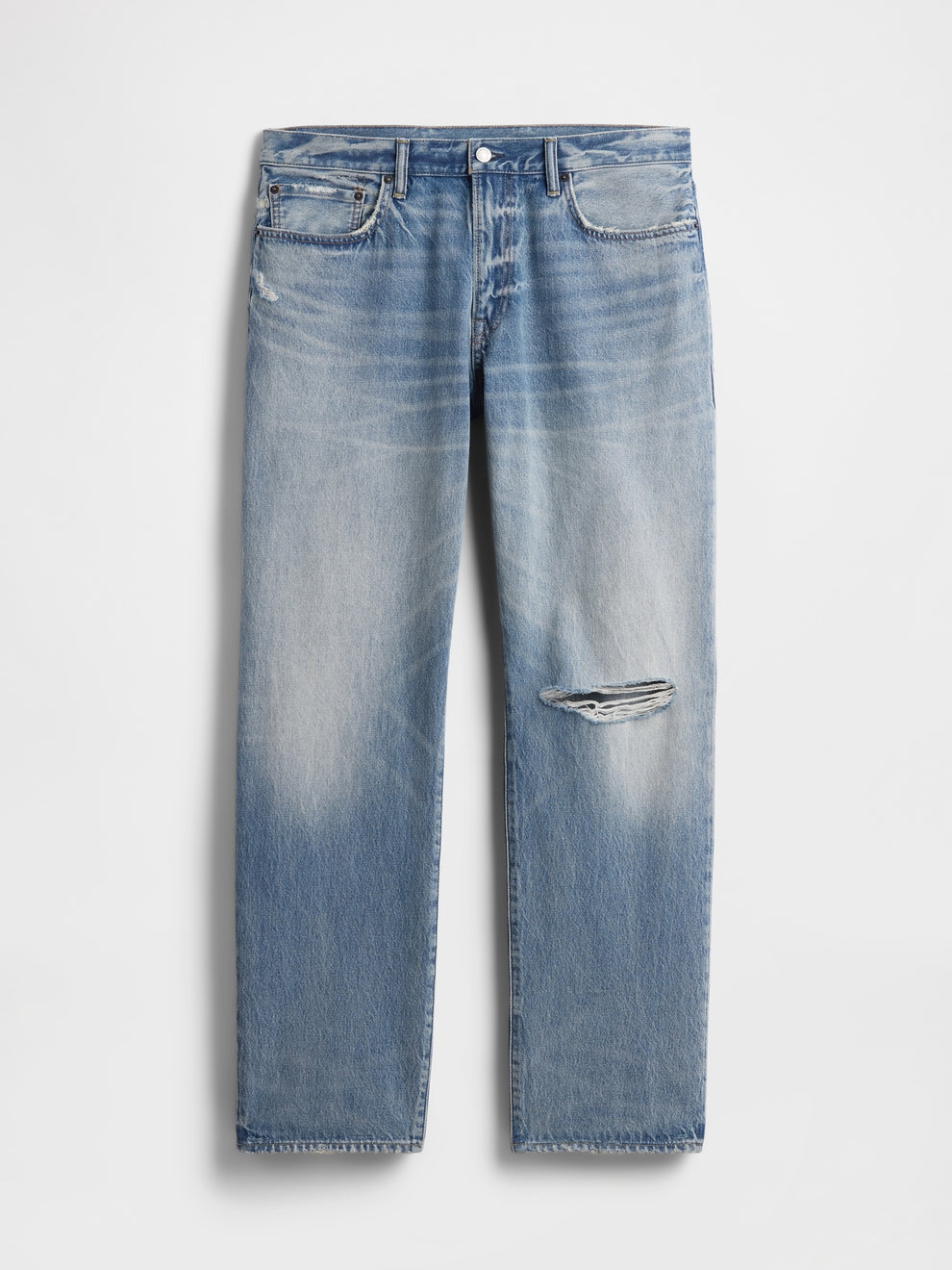 Relaxed Straight Jeans - MEDIUM WASH