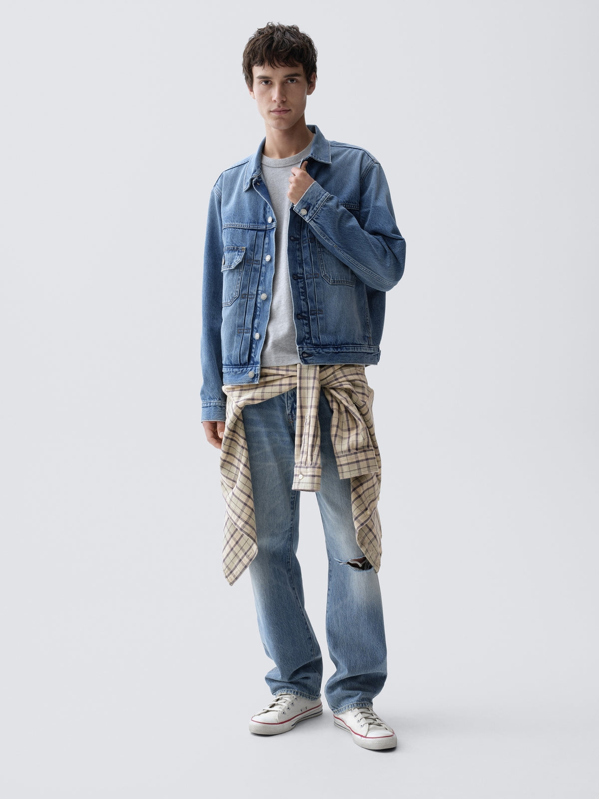 Relaxed Straight Jeans - MEDIUM WASH