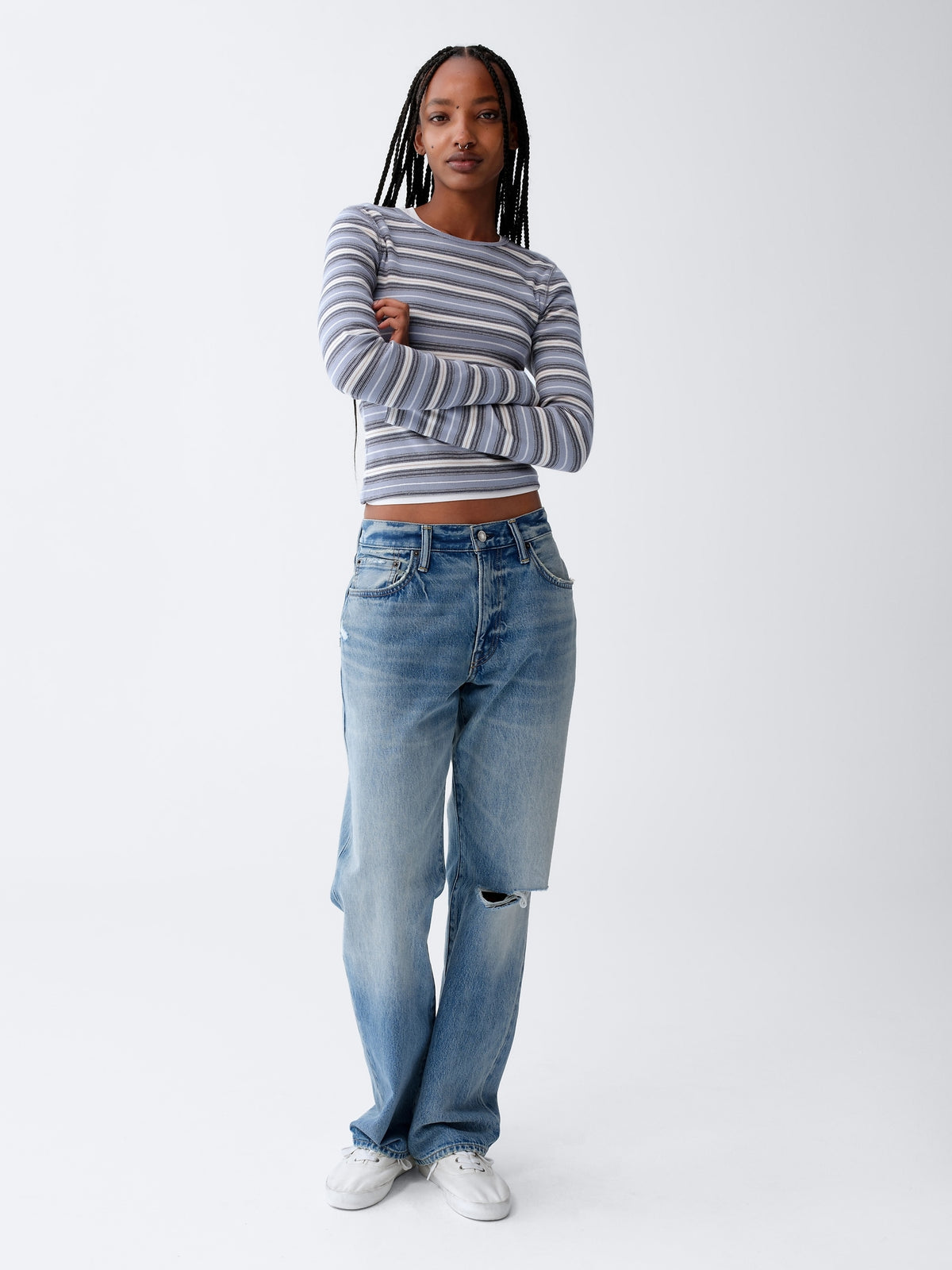 Relaxed Straight Jeans - MEDIUM WASH