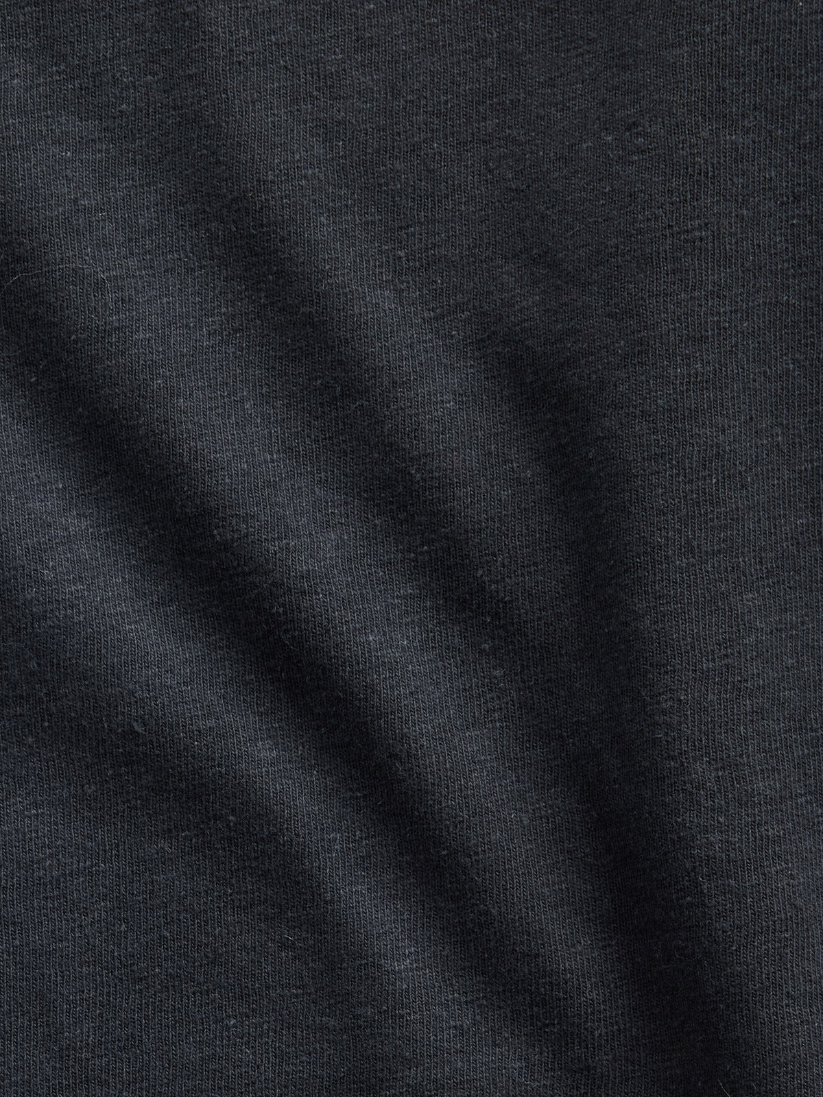 Gap Linen-Cotton Oversized Crop T-Shirt in moonless night, fabric texture detail