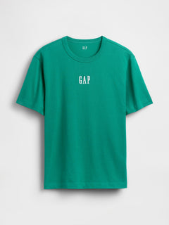 Gap Adult Heavyweight Relaxed Logo T-Shirt in green shade, product-only front view