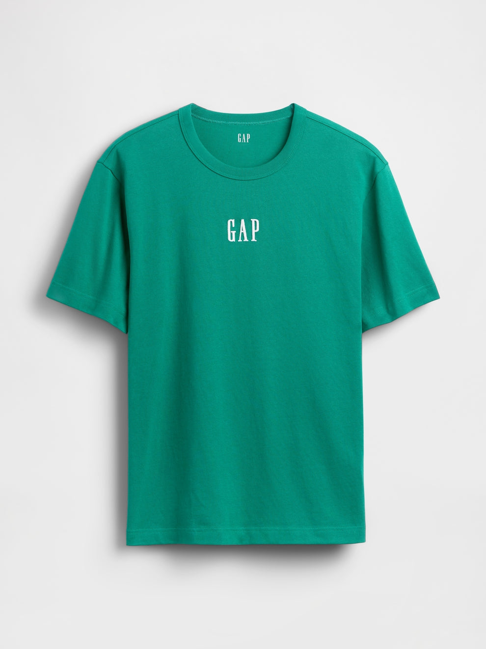 Gap Adult Heavyweight Relaxed Logo T-Shirt in green shade, product-only front view