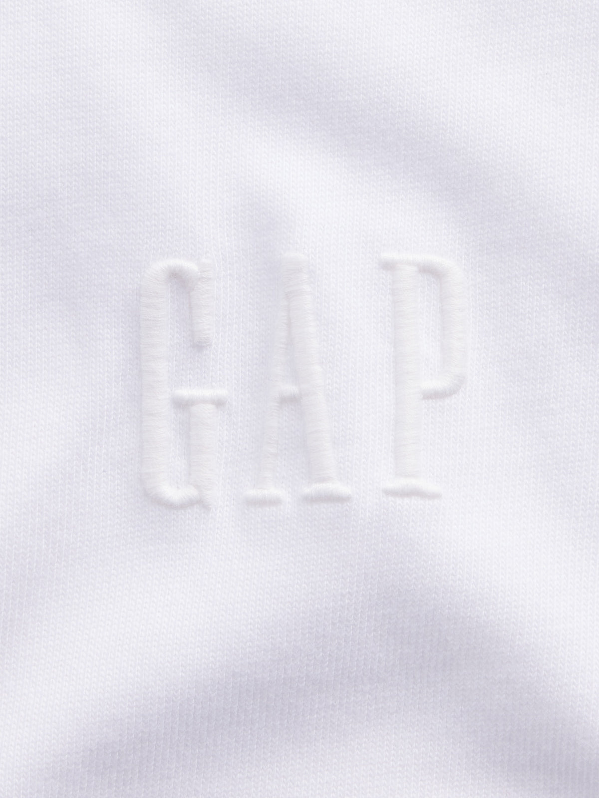 Gap Adult Heavyweight Relaxed Logo T-Shirt in Optic white, embroidered logo detail