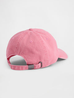 Gap Washed Logo Baseball Hat in Elle pink, product-only back view