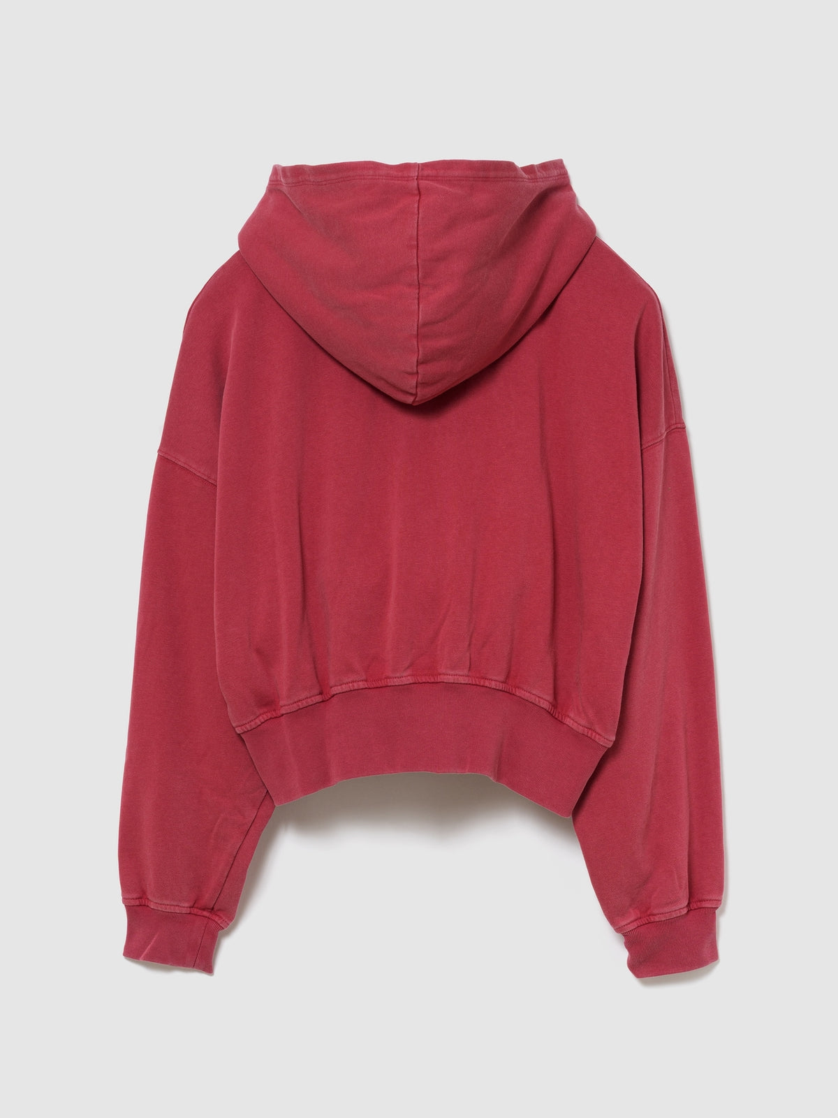 French Terry Oversized Gap Logo Zip Hoodie in chakra red, product-only back view